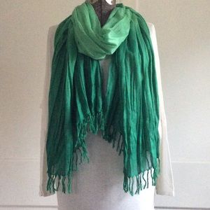 Green Ombré Scarf NWOT